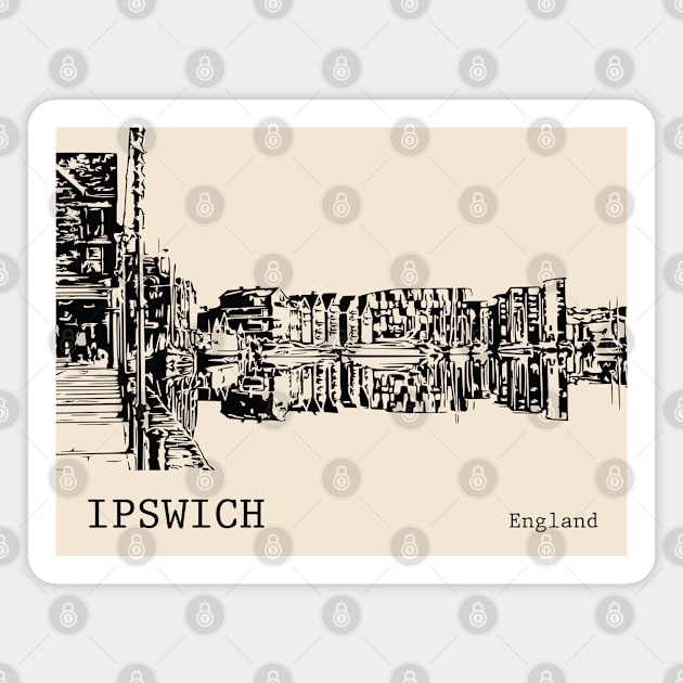 Ipswich England Magnet by Lakeric